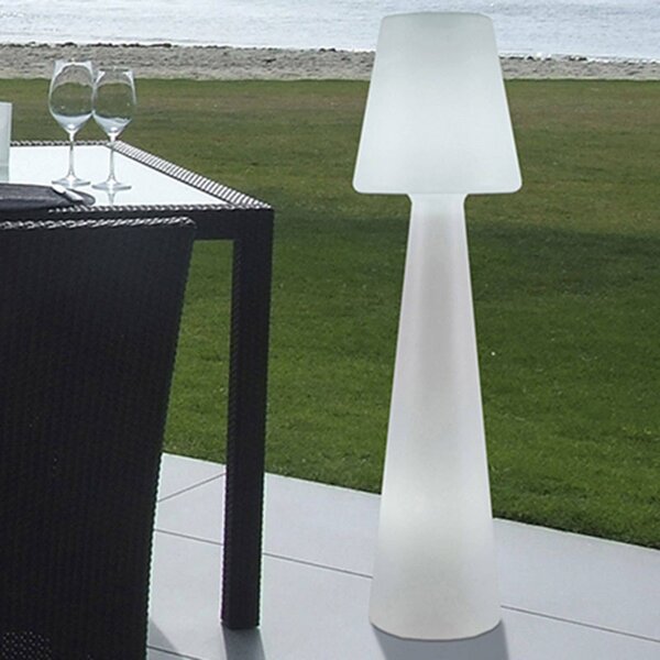 Newgarden Lola stojacia lampa výška 110 cm teplá biela, Biela / opálová, Plast, Moderný, Stojaca lampa