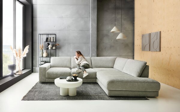 ROHOVÁ SEDAČKA, textil, strieborná Niels Andersson - Sedačky