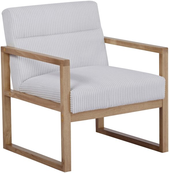 KRESLO, drevo, textil, béžová Ti'me - Kreslá