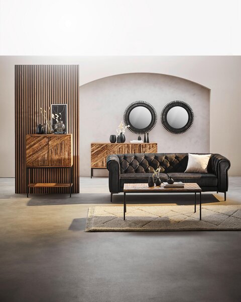ŠIROKÁ KOMODA, staré drevo, čierna, svetlohnedá, 150/78/40 cm Ambia Home - Komody
