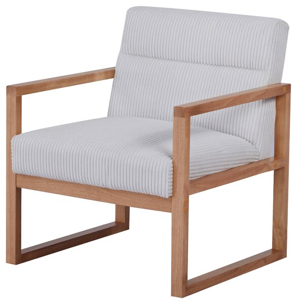 KRESLO, drevo, textil, béžová Ti'me - Kreslá