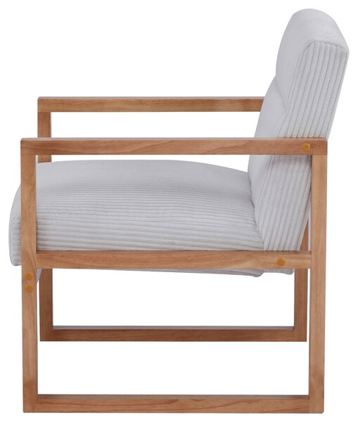 KRESLO, drevo, textil, béžová Ti'me - Kreslá