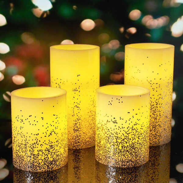 Pauleen Golden Glitter Candle LED sviečka sada 4 ks