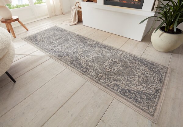 Hanse Home , Behúň Terrain 105605 Orken Cream Grey, 80x200, béžová, obývacia izba