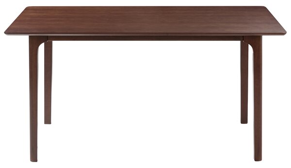Jedálenský stôl tmavý jaseň MDF 160 x 90 cm jaseňová dýhovaná vrchná doska moderný dizajn kuchynský stôl