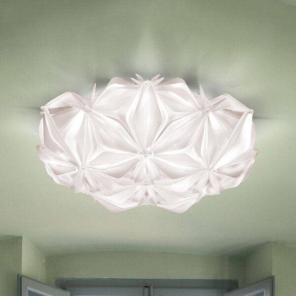 Slamp La Vie M stropné svietidlo šírka 47 cm biela, Biela / opálová, Obývacia izba / jedáleň, Plast, Dizajn, Závesné svietidlo