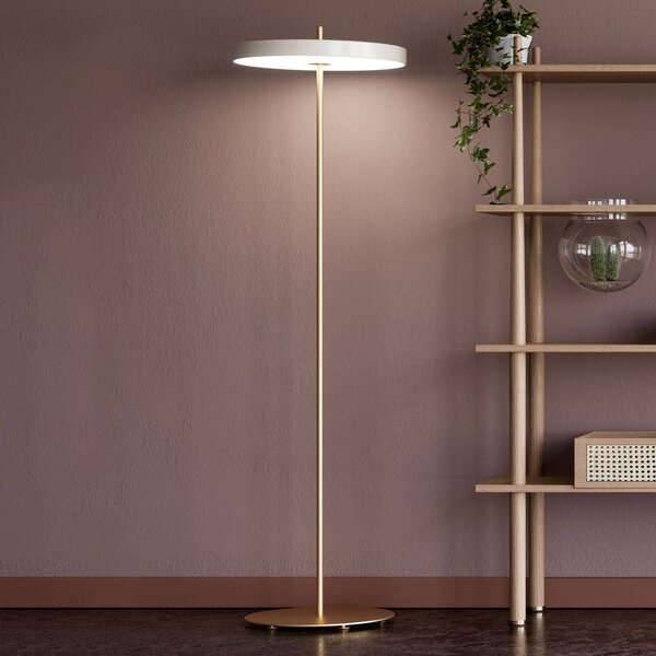 UMAGE Asteria Floor stojaca LED, perleťová biela, Biela / opálová, Obývacia izba / jedáleň, kov, Dizajn, Stojaca lampa