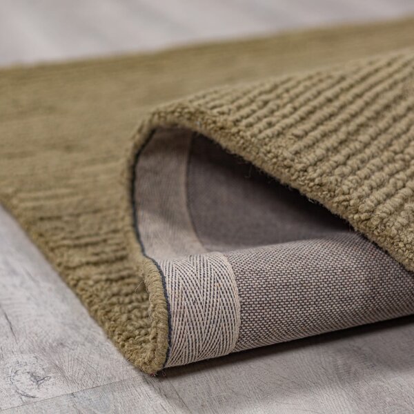 Kaki ručne tkaný vlnený koberec 160x230 cm Harris Boucle – Flair Rugs