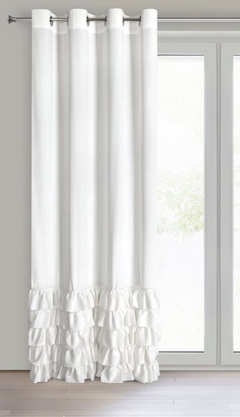 ZATEMŇOVACÍ ZÁVES NA KRÚŽKOCH CARLI 140X250 CM BIELA