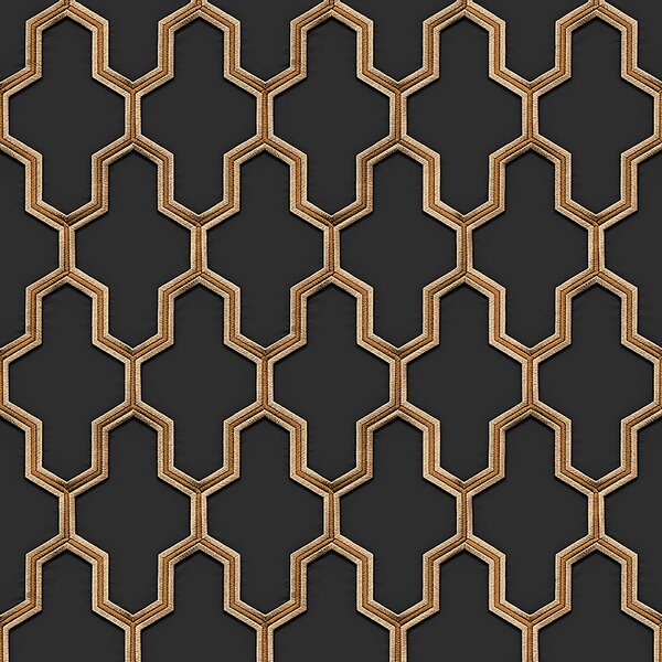 Luxusná vliesová geometrická tapeta WF121025, Wall Fabric, ID Design