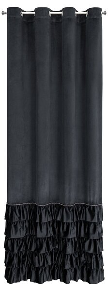 ZATEMŇOVACÍ ZÁVES NA KRÚŽKOCH CARLI 140X250 CM ČIERNA