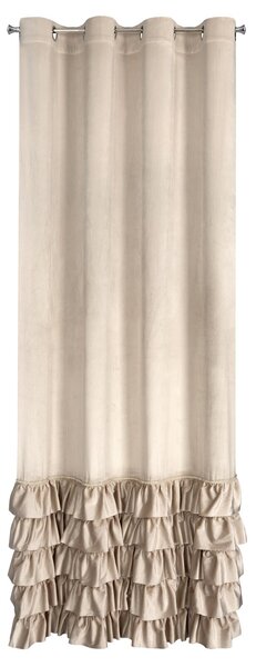 ZATEMŇOVACÍ ZÁVES NA KRÚŽKOCH CARLI 140X250 CM BÉŽOVÁ