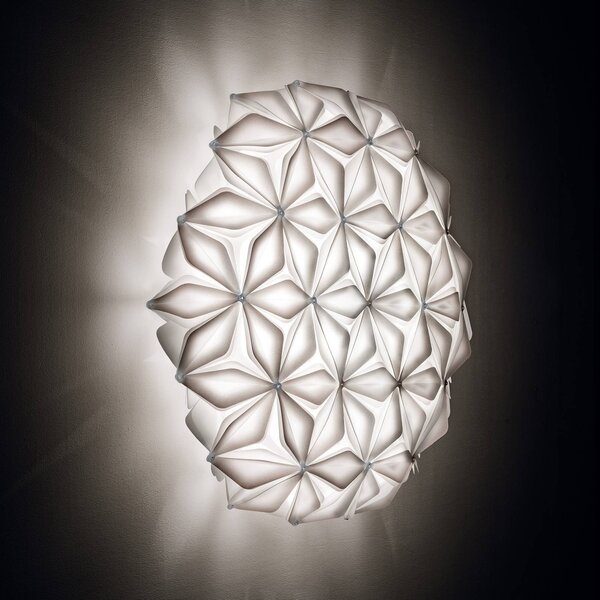 Slamp La Vie L stropné svietidlo, šírka 71 cm, biele, Biela / opálová, Obývacia izba / jedáleň, Plast, Dizajn, Závesné svietidlo