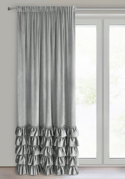 ZATEMŇOVACÍ ZÁVES NA PÁSKE CARLI 140X250 CM STRIEBORNÁ