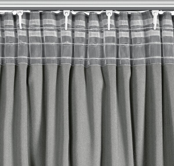 ZATEMŇOVACÍ ZÁVES NA PÁSKE CARLI 140X250 CM STRIEBORNÁ