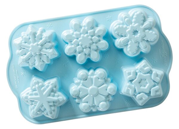 Nordic Ware Frozen 2 forma na 6 snehových vločiek, modrá, 710 ml 89642