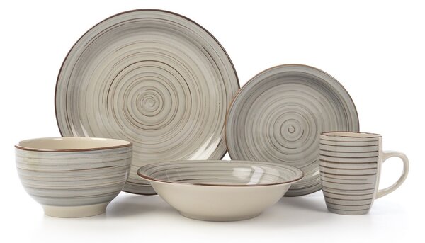 Banquet 30-dielna jedálenská súprava Spiral ​Grey