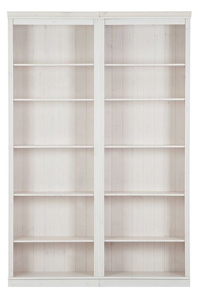 Biela knižnica z borovicového dreva 148x223 cm Anita – Støraa