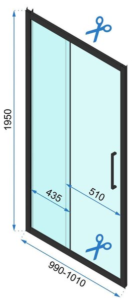 3-stenný štvorcový sprchový kút REA RAPID SLIDE 100/dvere x 100/zástena cm, zlatý kartáčovaný/transparent - bez vaničky
