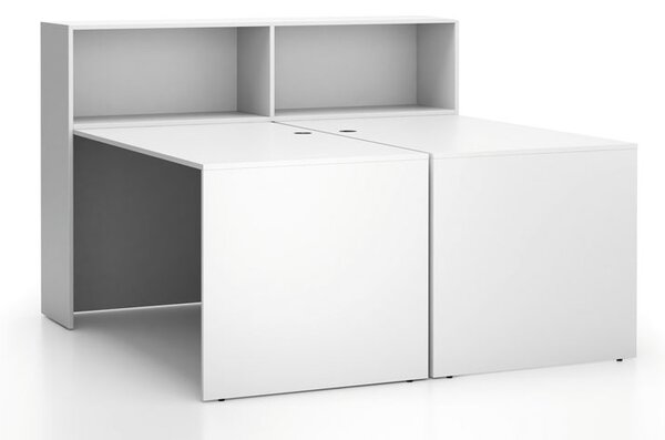 Kancelárska zostava double SEGMENT, biela/biela