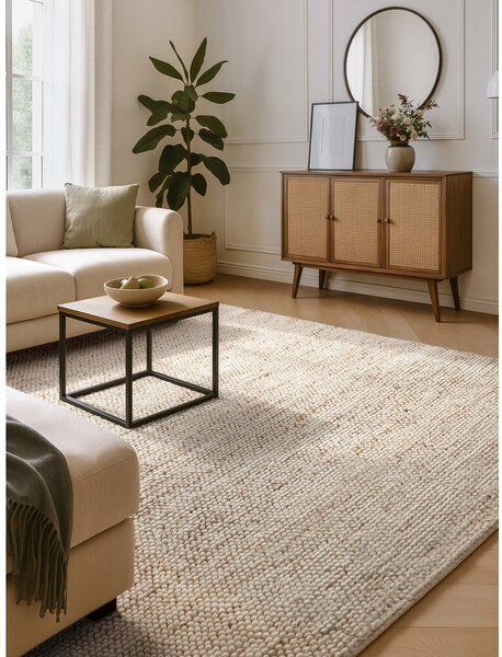 Béžový ručne tkaný koberec s prímesou vlny 160x230 cm Peas – Villeroy&Boch