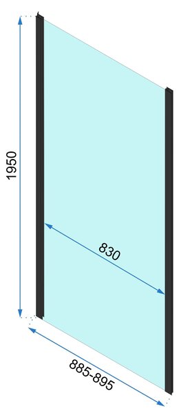 Štvorcový sprchovací kút REA RAPID SLIDE 100x100 cm, zlatá kartáčovaná/transparent - bez vaničky
