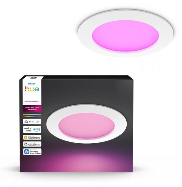 Philips - stmievateľné RGBW LED kúpeľňové podhľadové svietidlo Hue SLIM LED/12W/230V IP44