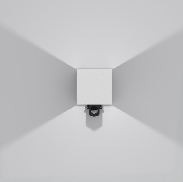 Brilagi - LED vonkajšie nástenné svietidlo so senzorom CUBE LED/6W/230V šedé IP65