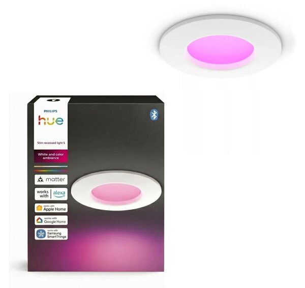 Philips - LED RGBW stmievateľné kúpeľňové podhľadové svietidlo Hue SLIM LED/8,3W/230V IP44