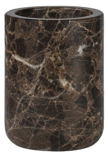 Hnedý mramorový téglik na zubné kefky Marble - Mette Ditmer Denmark