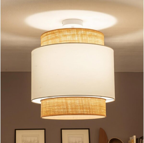 Brilagi - LED prisadený luster CERIA 1xE27/60W/230V pr. 40 cm béžová/biela