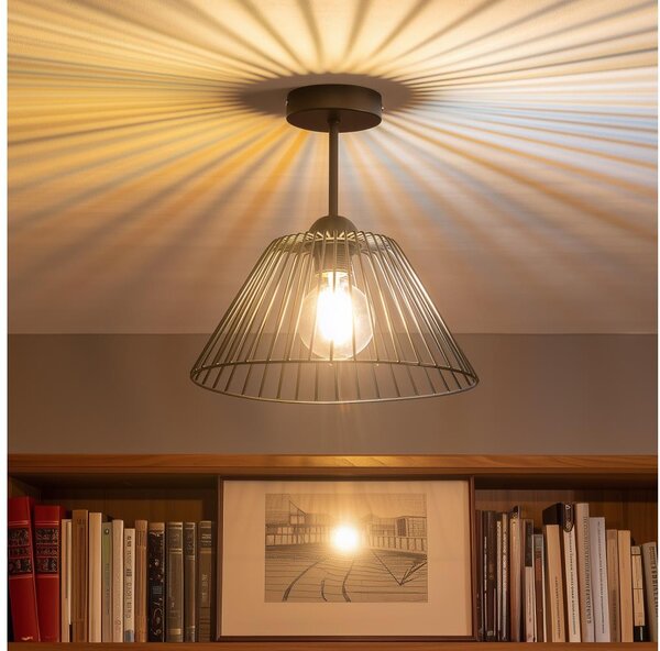 Brilagi - LED prisadený luster CERIA WIRE 1xE27/60W/230V, priemer 30 cm, čierna