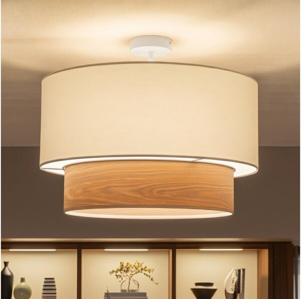 Brilagi - LED prisadený luster CERIA 1xE27/60W/230V pr. 50 cm biela/béžová