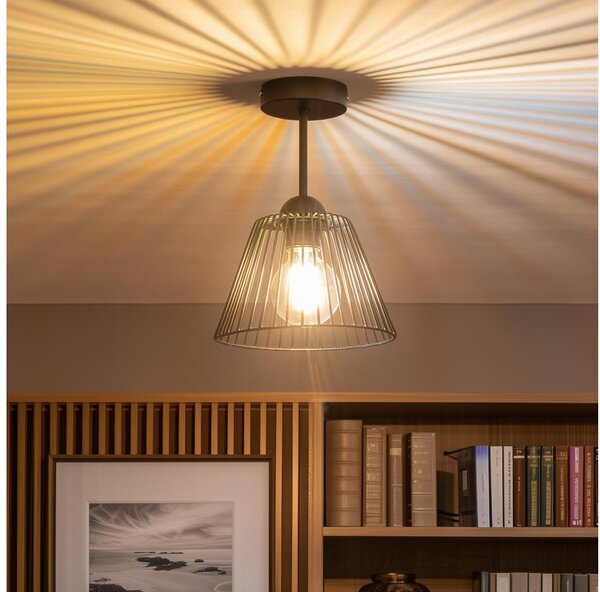 Brilagi - LED Prisadený luster CERIA WIRE 1xE27/60W/230V pr. 21 cm čierna