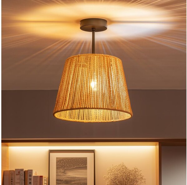 Brilagi - LED prisadený luster CERIA BOHO 1xE27/60W/230V pr. 28 cm čierna/hnedá
