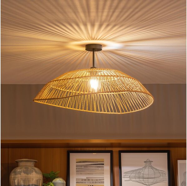 Brilagi - LED prisadený luster CERIA BOHO 1xE27/60W/230V pr. 70 cm čierna/hnedá