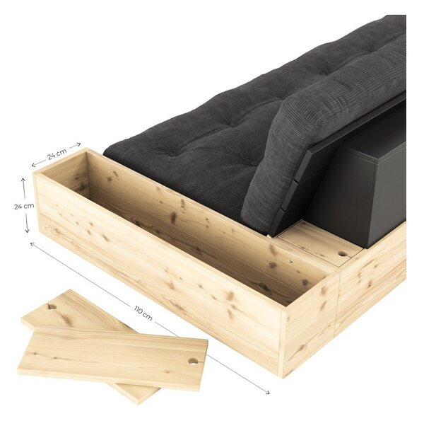 Zelená rozkladacia pohovka 244 cm Base – Karup Design