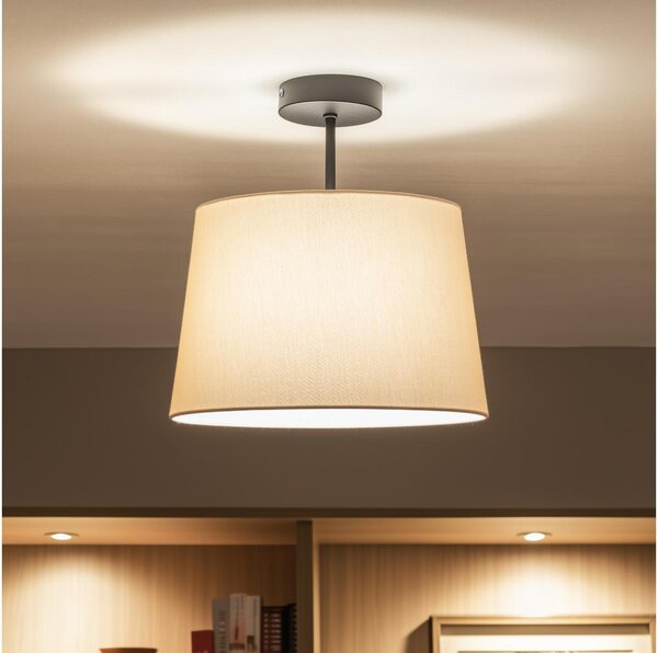 Brilagi - LED prisadený luster CERIA 1xE27/60W/230V pr. 30 cm čierna/béžová