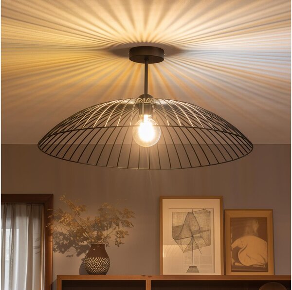 Brilagi - LED prisadený luster CERIA WIRE 1xE27/60W/230V pr. 60 cm čierny