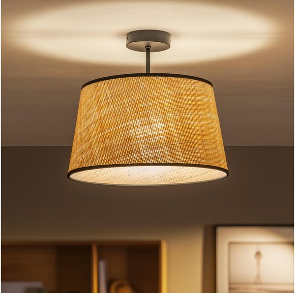 Brilagi - LED prisadený luster CERIA 1xE27/60W/230V pr. 35 cm čierna/béžová