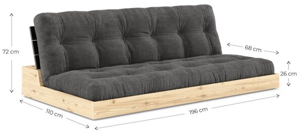 Zelená rozkladacia pohovka 196 cm Base – Karup Design