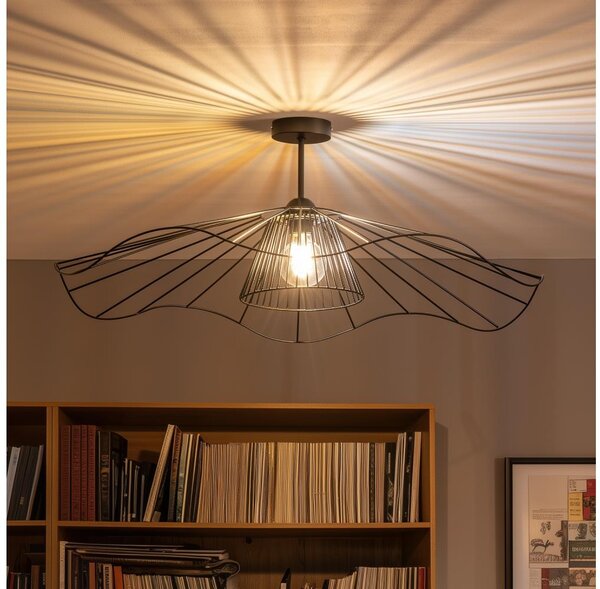 Brilagi - LED prisadený luster CERIA WIRE 1xE27/60W/230V priemer 80 cm čierny