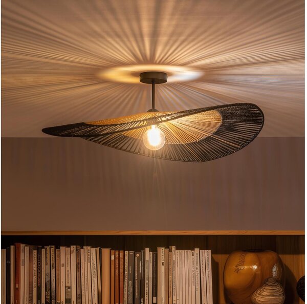 Brilagi - LED prisadený luster CERIA BOHO 1xE27/60W/230V priemer 80 cm čierna/hnedá/čierna