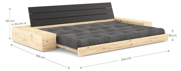Zelená rozkladacia pohovka 244 cm Base – Karup Design