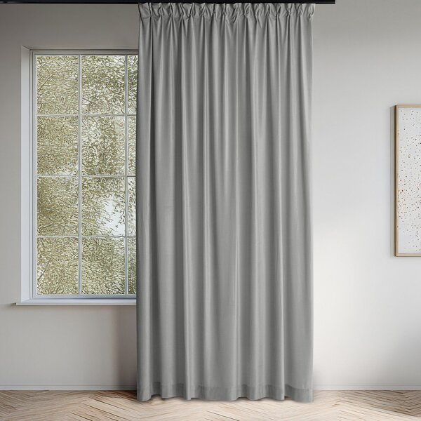 Sivý zamatový dimout záves 200x250 cm Velto – Filumi