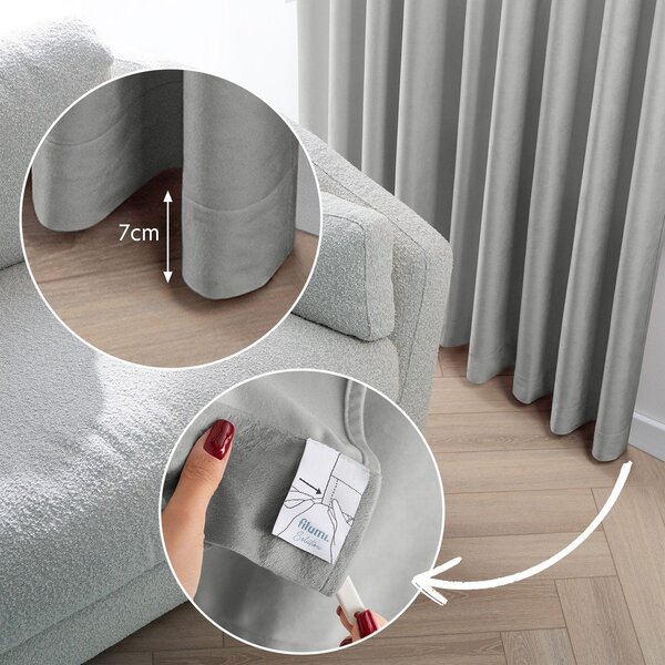 Sivý zamatový dimout záves 200x250 cm Velto – Filumi