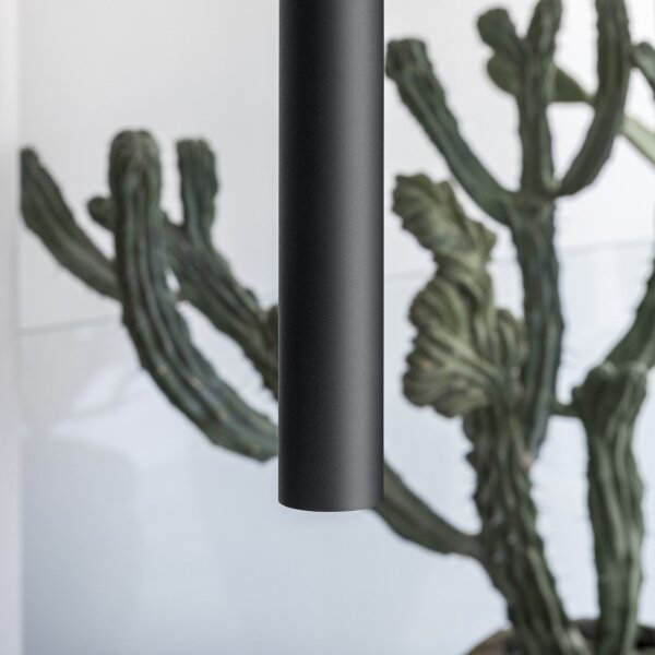 Ideal Lux - LED luster na lanku LOOK 1xGU10/7W/230V CRI 90 pr. 6 cm čierna