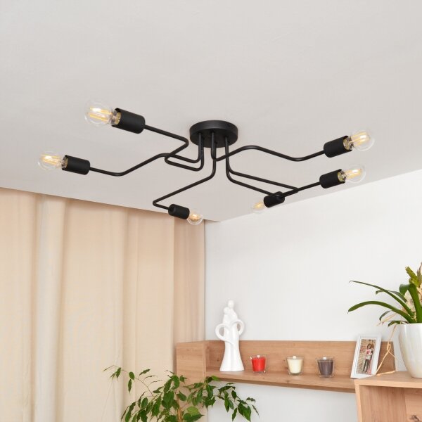 LED Prisadený luster TUBE 6xE27/15W/230V
