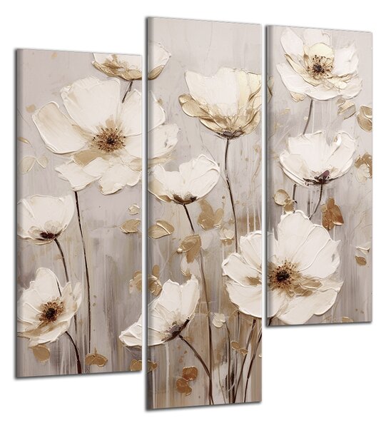 Obraz na plátne Abstraktné biele kvety