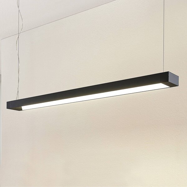 Závesné svietidlo Arcchio LED Cuna, čierne, 122 cm, kov, Čierna, Pracovňa / Kancelária, Hliník, Moderný, Závesné svietidlo